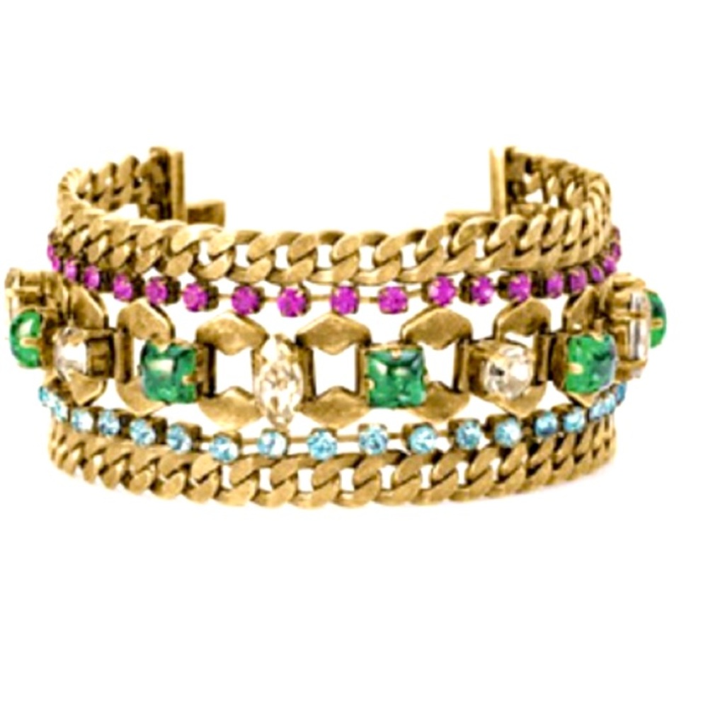 Stella & Dot X Rebecca Minkoff | Vintage Gold Jeweled Prisma StatementBr… - Picture 8 of 11